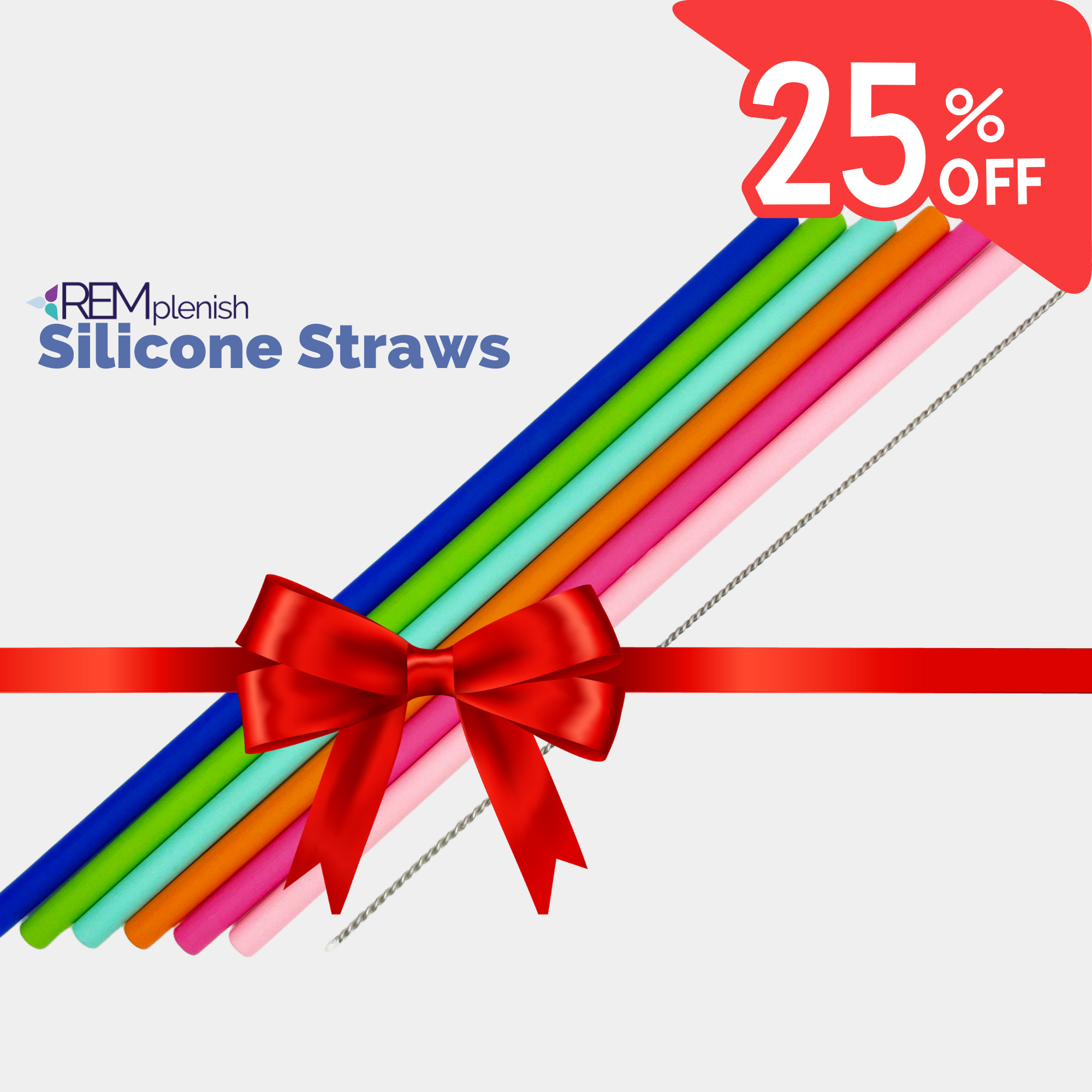 REMplenish™ Silicone Straws - 6 Pack