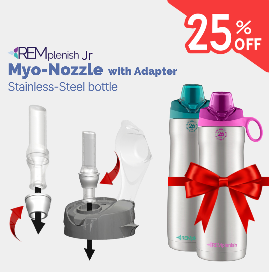 REMplenish Jr™ Myo-Nozzle with Adapter and Stainless Steel Bottle - Child