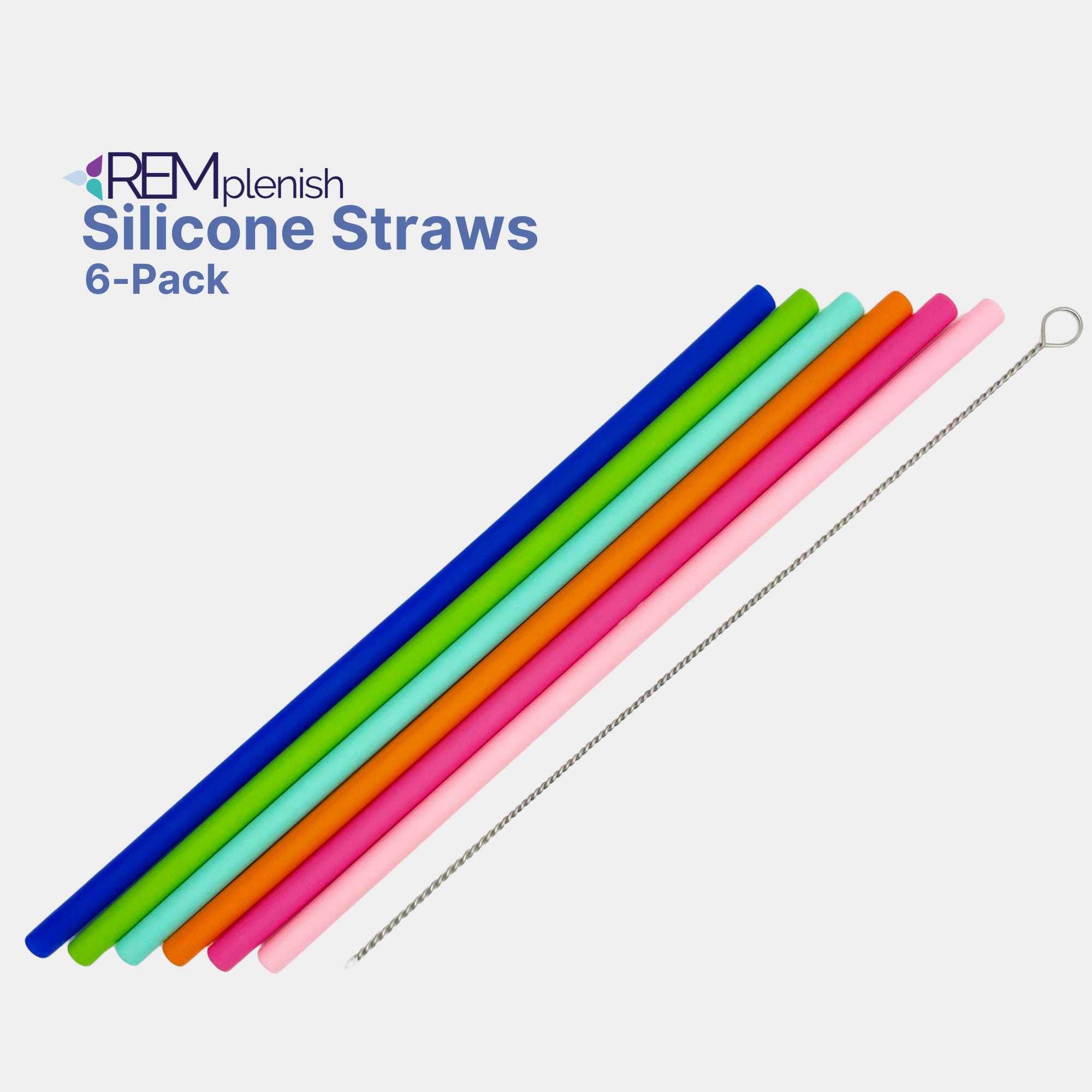 REMplenish™ Silicone Straws - 6 Pack