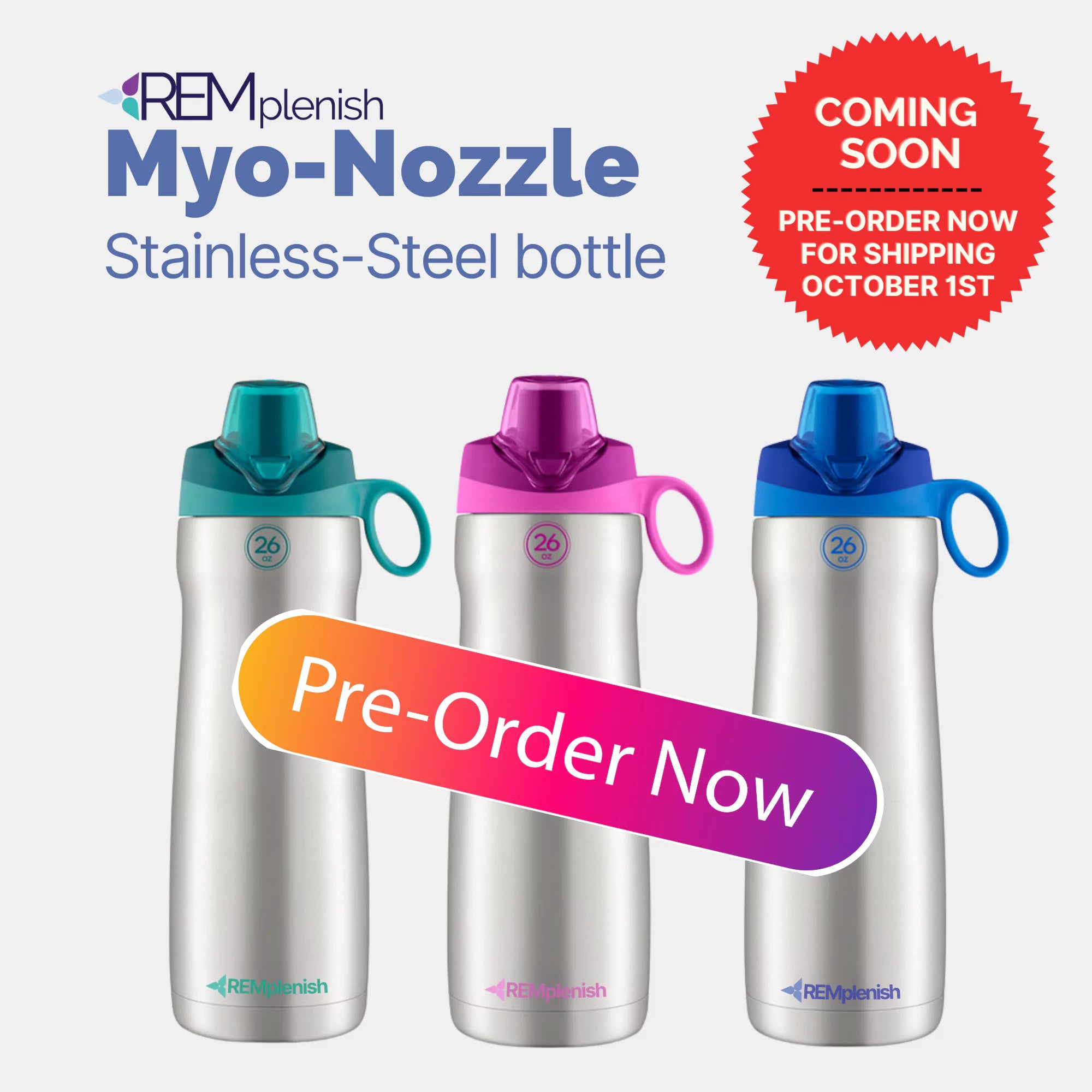 PREORDER - REMplenish™ Stainless Steel Bottle Kit - Adult