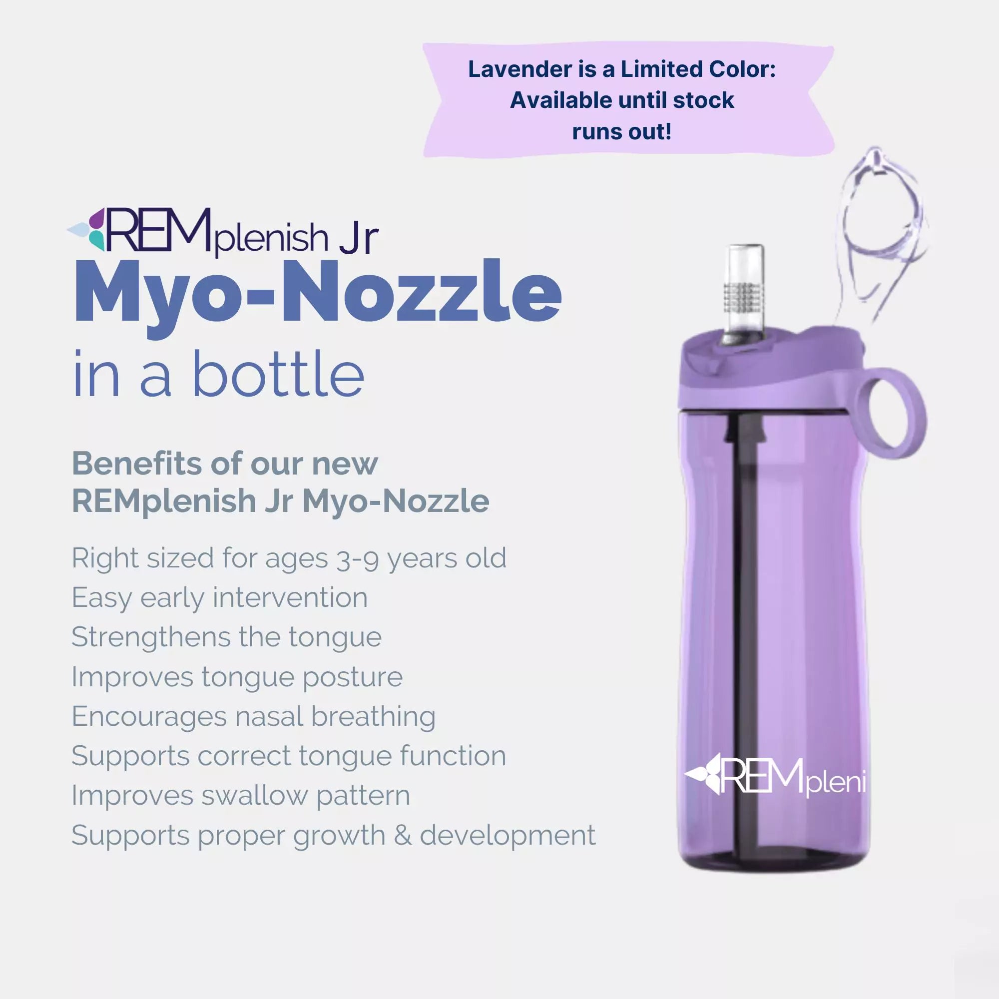 REMplenish Jr™ Myo-Nozzle Plastic Bottle Kit - Child